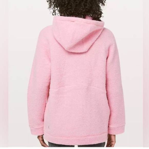Lululemon So Sherpa Pink Hooded Zip-Up Jacket Size Small - Picture 3 of 12